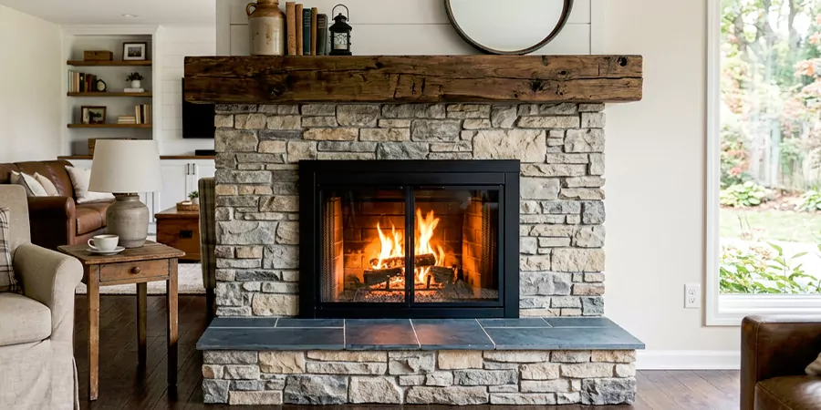 Modern and Farmhouse Fireplace Makeover Cerritos